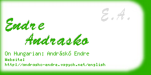 endre andrasko business card
