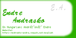 endre andrasko business card